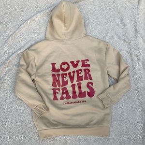 Cream Hoodie with Graphic